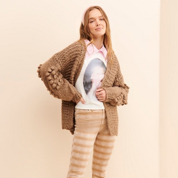 Anthropologie Clarissa Chunky Brown Cardigan by Raga - Picture 5 of 14